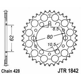 JT JTR1842.44 MOTORCYCLE REAR SPROCKET