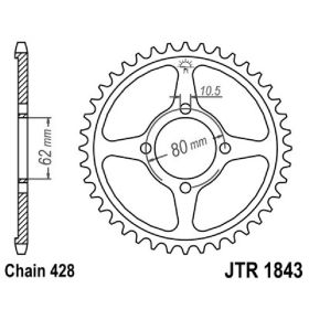 JT JTR1843.49 MOTORCYCLE REAR SPROCKET