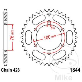 HINTER KETTENRAD JT JTR1844.43 428 Z43
