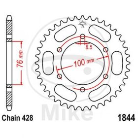 REAR SPROCKET Z48 428 D.INT. 076 727.50.27