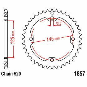 JT Crown 37 Zähne Teilung 520 Stahl JTR1857.37