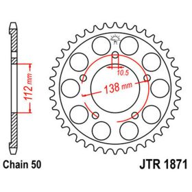 JT 48 Zähne 530 Pitch Stahl Zahnrad für Yamaha YZF-R6 600