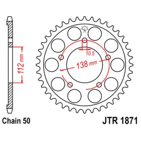 Couronne moto JT JTR1871.52