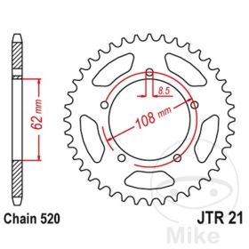 JT JTR21.40 REAR SPROCKET 520 Z40