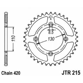 MOTORRAD HINTER KETTENRAD JT JTR215.56
