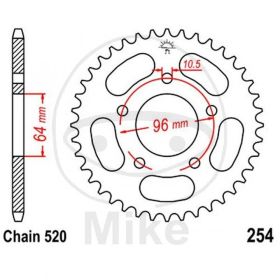 REAR SPROCKET Z37 520 SILVER D.INT. 064 727.20.40