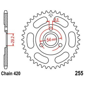 JT 40 Zähne 420 Pitch Schwarzes Stahl Zahnrad für Honda Z 50