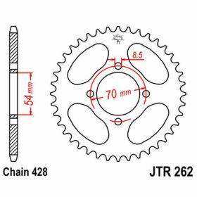JT Crown 40 Teeth Pitch 428 Silver Steel for Honda C SUPERCUB