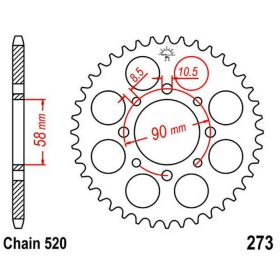 JT 40 Dents 520 Pas Acier Noir Pignon JTR273.40