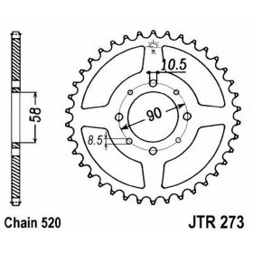 MOTORRAD HINTER KETTENRAD JT JTR273.42