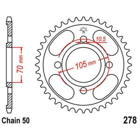 JT 36 Zähne Kettenrad 530 Teilung Stahl für Honda