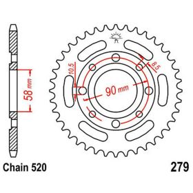 JT Sprocket 32 Teeth Pitch 520 Steel for Honda