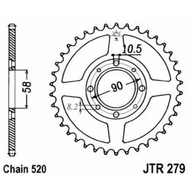 JT JTR279.41 MOTORCYCLE REAR SPROCKET