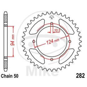 REAR SPROCKET Z34 530 SILVER D.INT. 094 727.26.44