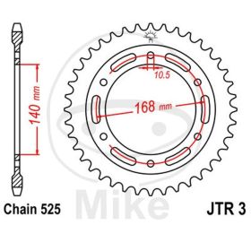 REAR SPROCKET Z41 525 BLACK D.INT. 140 727.17.45