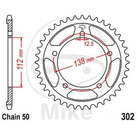REAR SPROCKET Z43 530 D.INT. 112 727.37.74