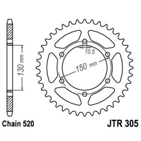 CORONA ACCIAIO JT 46 DENTI JTR305.46