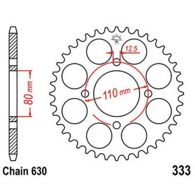 JT 38 Teeth Chainring 630 Pitch Silver Steel for Honda CB 750