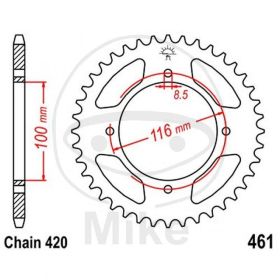 REAR SPROCKET 48 TOOTH 420 SILVER 727.00.75