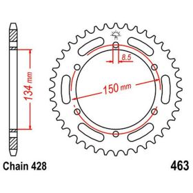 JT 50 Tooth Sprocket 428 Pitch Black Steel for Kawasaki KMX