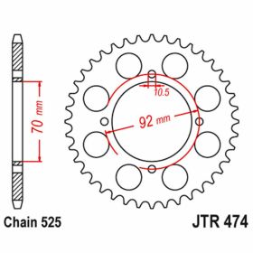 JT Sprocket 48 Zähne Teilung 525 Stahl für Kawasaki S1