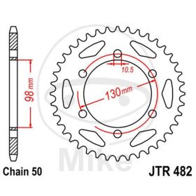 REAR SPROCKET 47 TOOTH 530 SILVER 727.02.64