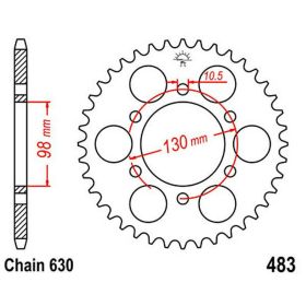 JT 33 Zähne Kettenrad Teilung 630 Silberstahl für Kawasaki