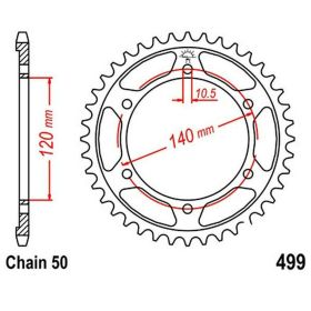 JT Crown 39 Teeth Pitch 530 Steel JTR499.39