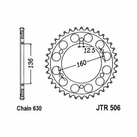JT 40 Teeth Chain Sprocket 630 Pitch Silver Steel for Kawasaki GPZ 1000 RX NINJA
