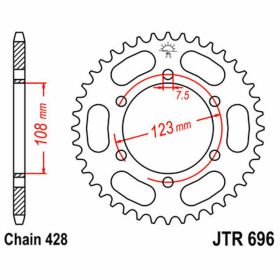 Roue dentée en acier JT 43 dents 428 pitch pour Cagiva PRIMA