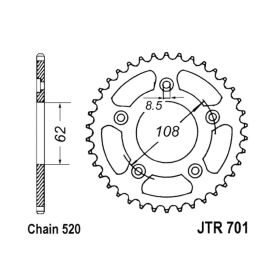JT JTR701.42 MOTORCYCLE REAR SPROCKET