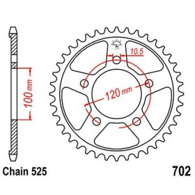 JT Sprocket 45 Zähne Teilung 525 Stahl für Aprilia