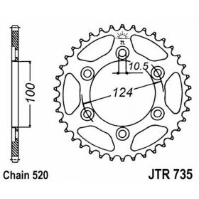 MOTORRAD HINTER KETTENRAD JT JTR735.45