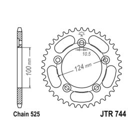 COURONNE MOTO JT JTR744.39