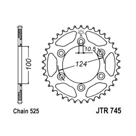 MOTORRAD HINTER KETTENRAD JT JTR745.38