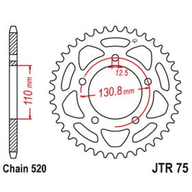 Corona JT 44 denti passo 520 argento acciaio per BMW S 1000