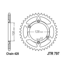 MOTORRAD HINTER KETTENRAD JT JTR797.57