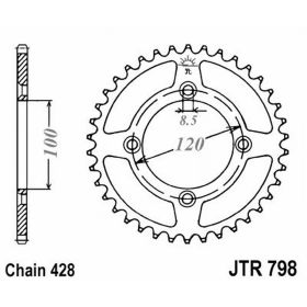 MOTORRAD HINTER KETTENRAD JT JTR798.52