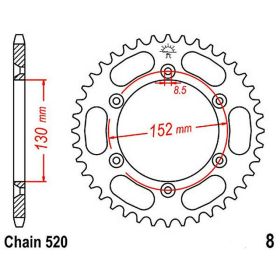 Corona JT 51 denti passo 520 acciaio per BMW G 450 X