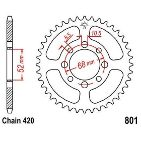 JT 33 Teeth 420 Pitch Black Steel Sprocket JTR801.33
