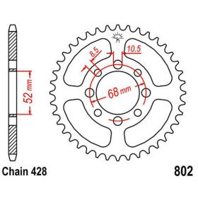 JT 37 Teeth 428 Pitch Black Steel Sprocket for Suzuki