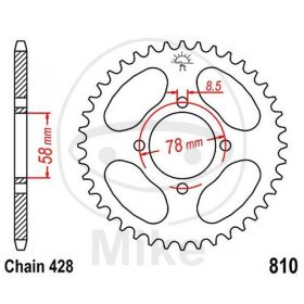 REAR SPROCKET Z50 428 BLACK D.INT. 058 727.00.65
