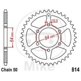 REAR SPROCKET Z44 530 SILVER D.INT. 064 727.25.86