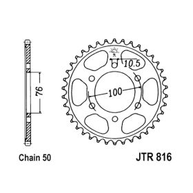 MOTORRAD HINTER KETTENRAD JT JTR816.43