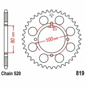 JT Crown 37 Teeth Pitch 520 Steel for Suzuki