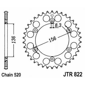 MOTORRAD HINTER KETTENRAD JT JTR822.41