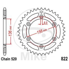REAR SPROCKET Z41 520 BLACK D.INT. 136 727.56.39