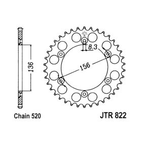 MOTORRAD HINTER KETTENRAD JT JTR822.48