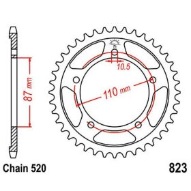 JT Sprocket 41 Teeth 520 Pitch Black Steel for Suzuki