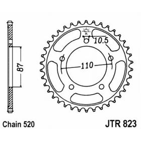 MOTORRAD HINTER KETTENRAD JT JTR823.46